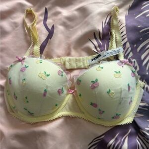 Victoria's Secret PINK Yellow Floral Bra